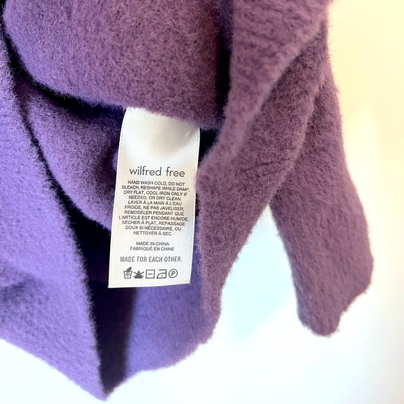 Wilfred Free Hush Knit Turtleneck Purple 2XS Oversized Plush - Picture 8 of 14